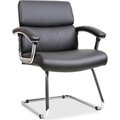 Lorell Lorell® Sled Base Leather Guest Chair - Black 20019